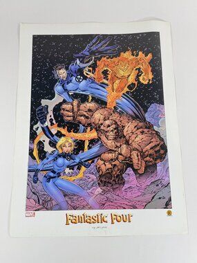 Fantastic Four Jim Lee Marvel Comic Art Print 90s Superhero Poster 2003